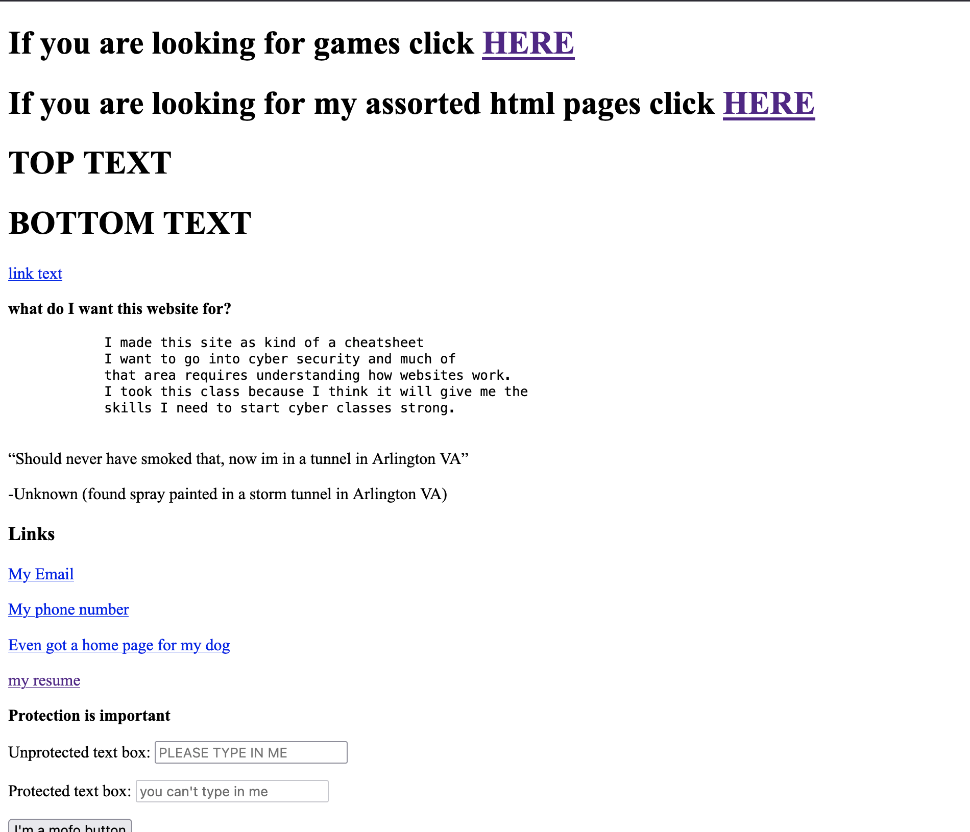 Old Personal Website